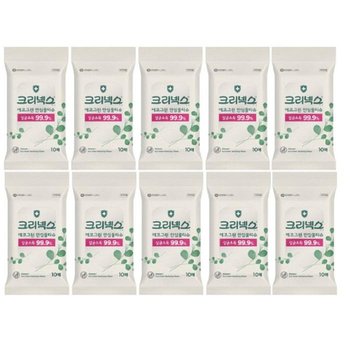 크리넥스 에 코그린 안심물티슈 10매 x10EA