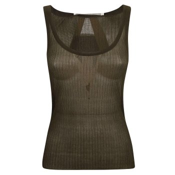 26 SS 막스마라 바스티아 슬리브리스 실크 골지 탑 2411361043600