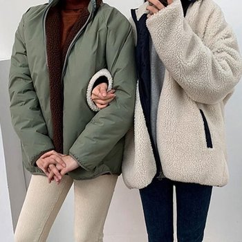 선물 모임 여자 겨울 여친룩 롱 점퍼 커플룩 사파리 (WE60277)