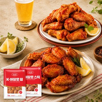 사세 K-버팔로스틱 1kg 1개 + K-버팔로윙 1kg 1개