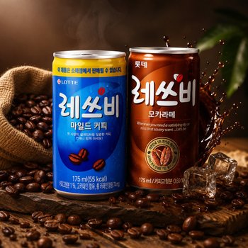 롯데칠성음료 레쓰비 마일드커피 모카라떼 175ml 2종 10캔씩 총 20캔 캔커피
