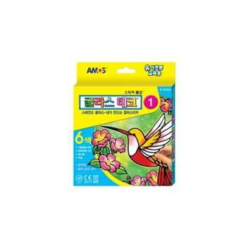 6000 UG50DT40 글라스데코 1번 6색 아스 (스티커물감 스테인드글라스 컬러스티커)