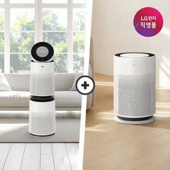 [LG전자 직영] [세트] 퓨리케어 공기청정기 플러스 AS285DWWA + 360 HIT A...