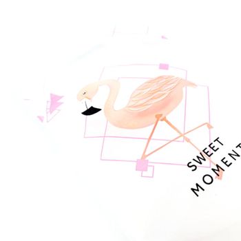 캐릭터 BFIT9710 쇼핑백 비닐 포장 선물 지퍼백 50장 플라밍고