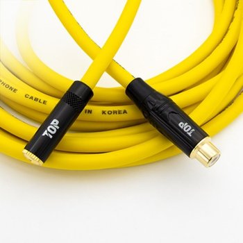 탑라인에이치디 HDTOP 3.5mm 스테레오 to RCA FF 옐로우 케이블 (7m, HT-TP2517)