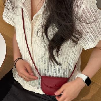 [신세계백화점][MARON] 마롱 레드 크로스 카드 파우치[JAHO75301R2]