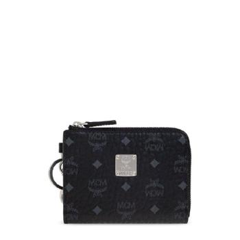 MCM 로고 프린트 키체인 디테일 지갑 MYAGSTA010 BK TP970718074