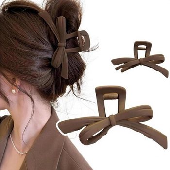 [해외] KOVOL 헤어 클립 큰 밴스 리본 가벼운 강력 귀여운 우아한 간략하다 세련된 모