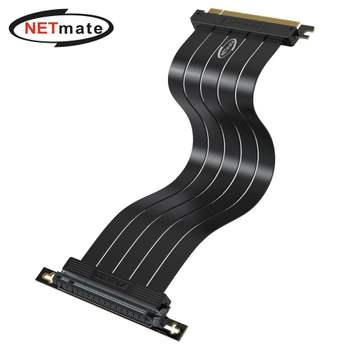 (Netmate) EJ28UN25 PCIe 4.0 GPU 90도 꺾임 라이저 케이블(블랙) 30cm
