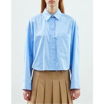 [MOMEN] Every Moment Cropped Shirt - Blue_XMTNLYFA21153