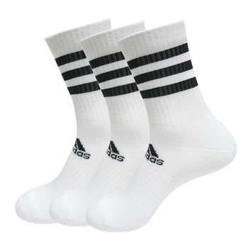 아디다스 삼선 3S 쿠션 3켤레 세트 중목 스포츠 마라톤 삭스 양말 화이트 DZ9346