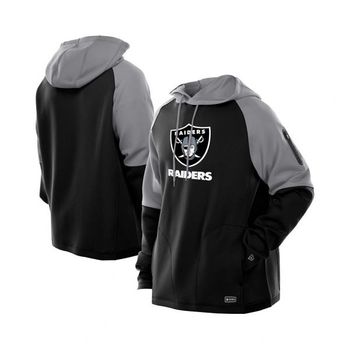 [해외] New 에라 맨즈 블랙 Las Vegas Raiders Combine 어센틱 컬러 블록 Raglan Pullover 후디 - 24415