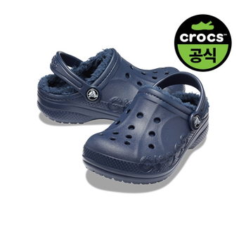크록스공식 키즈 바야 라인드(털) 클로그 NAVY (26FKCL207500)