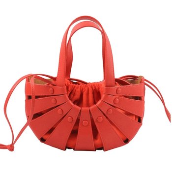 보테가베네타 스몰 쉴 백 버터컵 토트 숄더백 레드 651819-VMAUH-8903