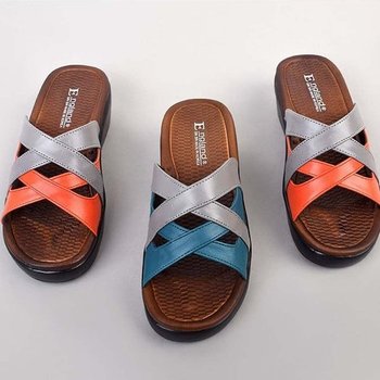 고품질 통굽 웨지 여성슬리퍼 미들굽 키높이 데일리 뮬 샌들 (WFK2VGY)