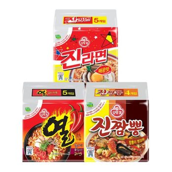 진라면 매운맛 5입 + 열라면 5입 + 진짬뽕 4입e[35772835]