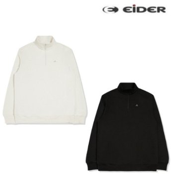 [신세계백화점]출고가 89,000원 DUU22245 남여공용  세미 오버 커플 하프집 맨투맨 티셔츠