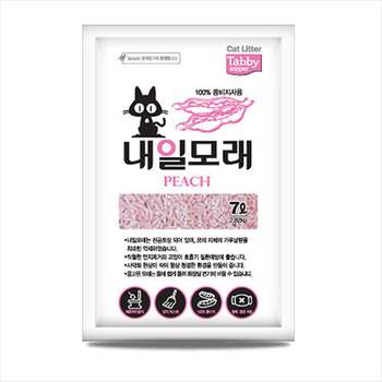 D18 QW63PC90 내일 두부 모래7L (복숭아향)X6개 (1박스)