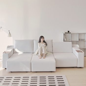 산드로 모션 전동 슬라이드 무빙 패브릭 4인 쇼파