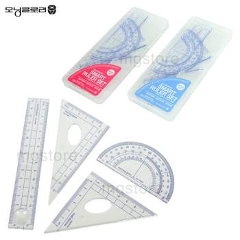 모닝글로리 스마트 삼각자 각도기 세트 (랜덤1개)