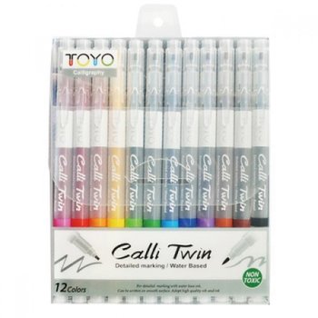 토요 캘리 트윈펜 12색