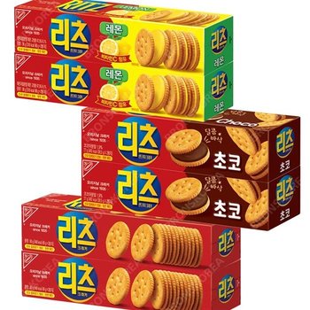 리츠 오리지널 80g+샌드위츠 레몬 96g +초코 77g 2개씩 (12878627)
