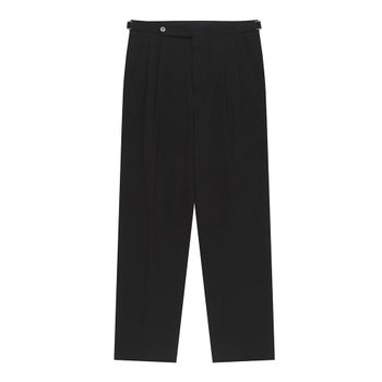 Essential Seersucker Adjust 2-Pleated Relaxed Chino (Black)