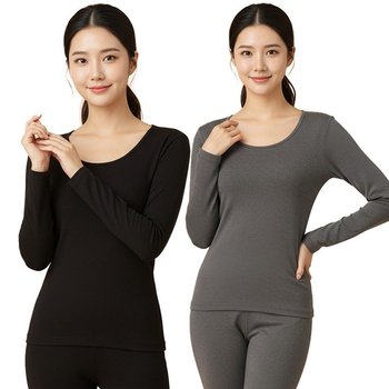 미미캐츠 두툼한 융 기모 방풍 방한 여성 내복 내의 상의 R-4090_1