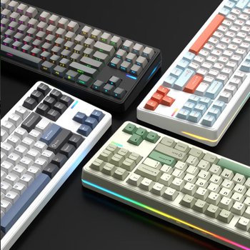 [해외] Riccks RS8 기계식 키보드 87키 GASKET구조 4000/8000mAh QMK/VIA지원