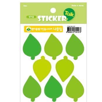 1500 영아영나뭇잎 5장 종이스티커 카드꾸미기스티커 달력스티커 문구/사무용품