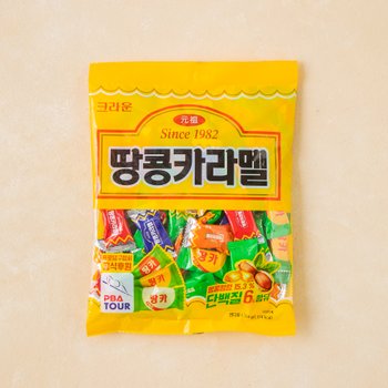 크라운 땅콩카라멜 324g