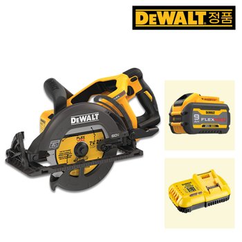 디월트 DCS577X1 60Vmax/3.0Ah x1팩 플렉스볼트 XR BL 충전원형톱 184mm(7인치) 웜쏘타입