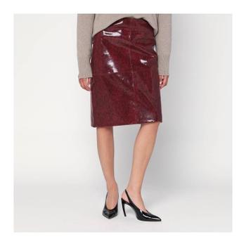 RA³he RA³HE Bordeaux skirt in faux snakeskin leather 416-32-166LE/XL_ROHE-640