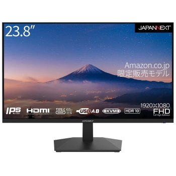 [해외] 재팬넥스트 23.8인치 모니터 풀HD 1920x1080 IPS 디스플레이 KVM HDMI USB-C 65