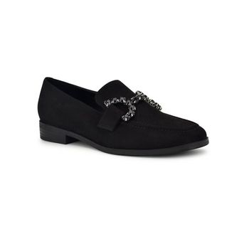 [해외] 나인웨스트 여성 릴파 아몬드 토 슬립온 로퍼 블랙