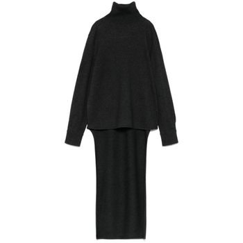 하이 로우 니트 스웨터 105385232