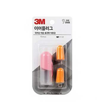 3M 휴대용귀마개 이어플러그 KE-1100 핑크 케이스+본품 (1개)