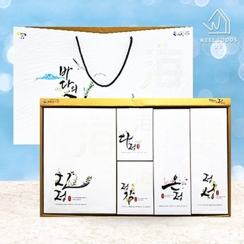 [웰굿]부산 기장 특상품 바다소리 선물세트 6호(미역150g,다시마120g,새우100g,소멸200g,돌김50장)
