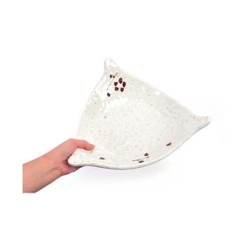가정 업소용 살무문양 멜라민 삼각 반찬접시 32x31.5cm (S40475312)