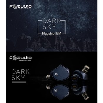 FAudio Dark Sky 유선 이어폰 1DD 순은 케이블 다크 스카이 에프오디오