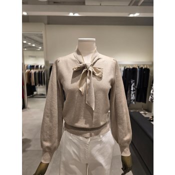 지고트 글리터 타이 브이넥 풀오버 니트 JS2B1PO511