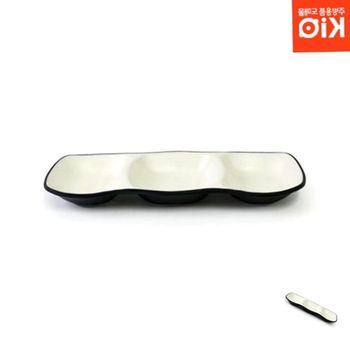 삼절접시 다용도 도자기접시 중식당 중국음식찬기