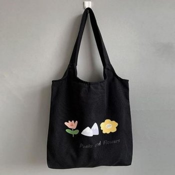 캔버스 인기 플라워 에코백 패션 감성 (WFI0WVF)