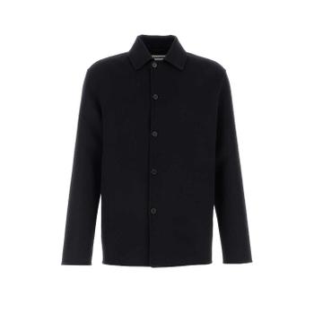 [해외] 질샌더 J22SW0139J40342 402 Midnight blue wool blend shirt