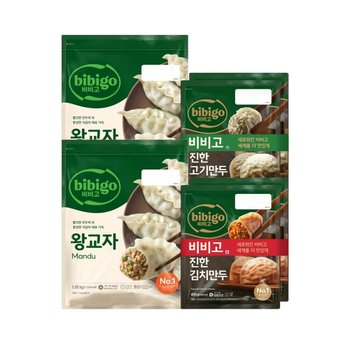 (단독구성) CJ제일제당 비비고 왕교자 1.05kg + 진한김치만두/진한고기만두 400g x2개 선택구매