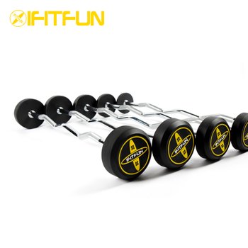 웰니스케어 [신세계백화점]아이핏펀 우레탄 고정식 바벨 EZ컬 루버 10KG 15KG 20KG 25KG 30KG