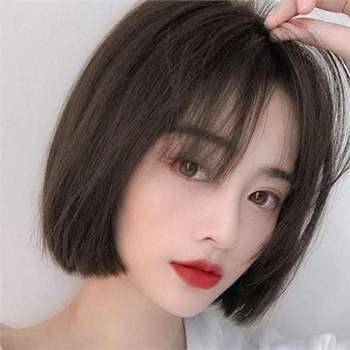 여성 부분 가발 똑딱이 가발 손쉬운 시스루 앞머리 인모 탈모 볼륨