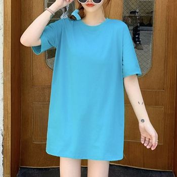 여성 DE35WU28 6컬러 캐주얼 심플 핏 반팔 티셔츠 LK-T15