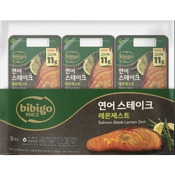 [트레이더스]CJ 비비고 연어스테이크 레몬제스트 60g*3입