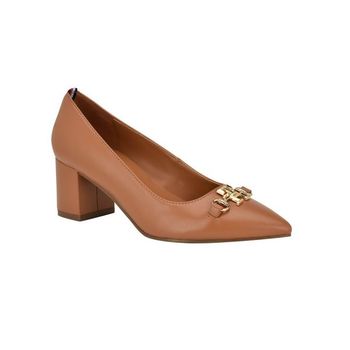 [해외] 타미힐피거 여성 난야 블록 힐 클래식 펌프스 미디움 내추럴